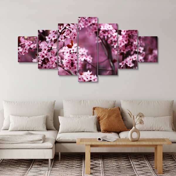 Obraz - Růžová sakura (210x100 cm)