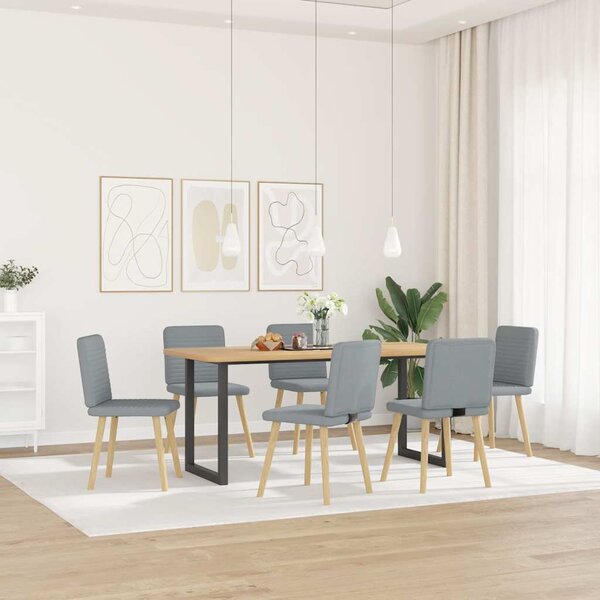Jídelní židle 6 ks světle šedé textil 3315514