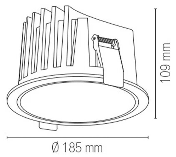 Intec Quantum LED zápustné svítidlo IP44 Ø135mmBílá