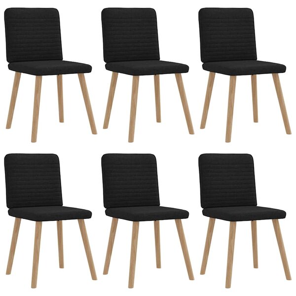 Jídelní židle 6 ks černé textil 3315516