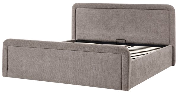 Postel s úložným prostorem Tkanina VIVIERS 180 x 200 cm Taupe