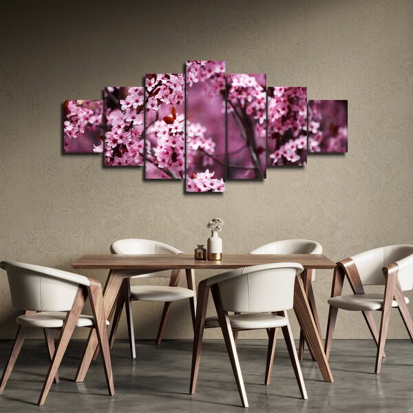Obraz - Růžová sakura (210x100 cm)