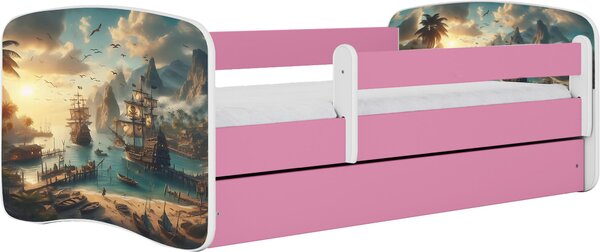 POSTEL PRO DĚTI A MLÁDEŽ 80/160 cm, bílá, pink MID.YOU - Dětské pokoje sestavy, Online Only
