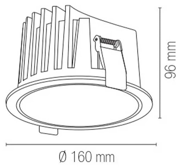 Intec Quantum LED zápustné svítidlo IP44 Ø135mmBílá