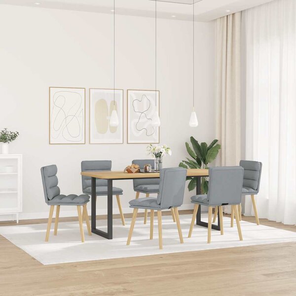 Jídelní židle 6 ks světle šedé textil 3315663