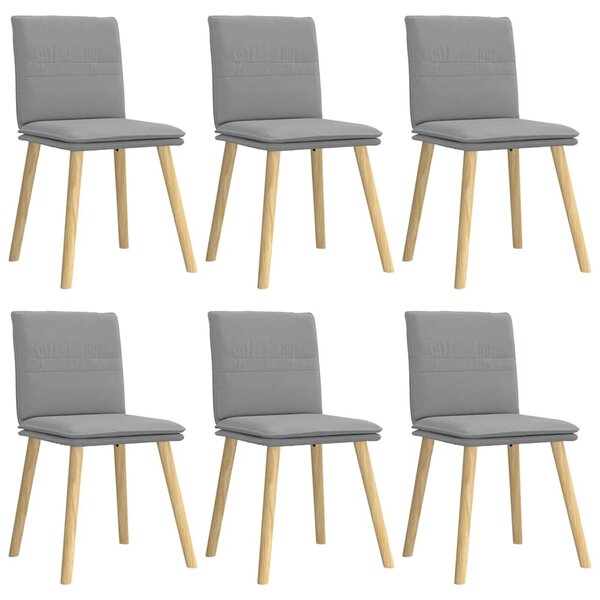 Jídelní židle 6 ks světle šedé textil 3315625