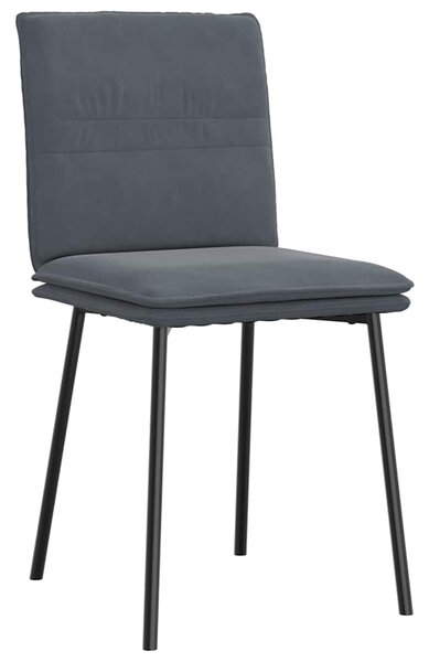 Jídelní židle 6 ks tmavě šedé samet 3315615