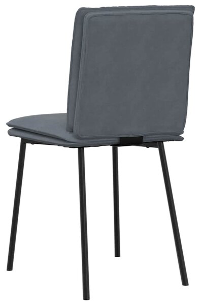 Jídelní židle 6 ks tmavě šedé samet 3315615
