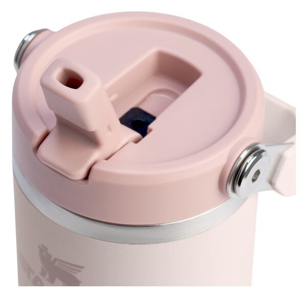 Světle růžová termoska z nerezové oceli 410 ml IceFlow™ Flip Straw 2.0 Tumbler Rose Quartz – Stanley
