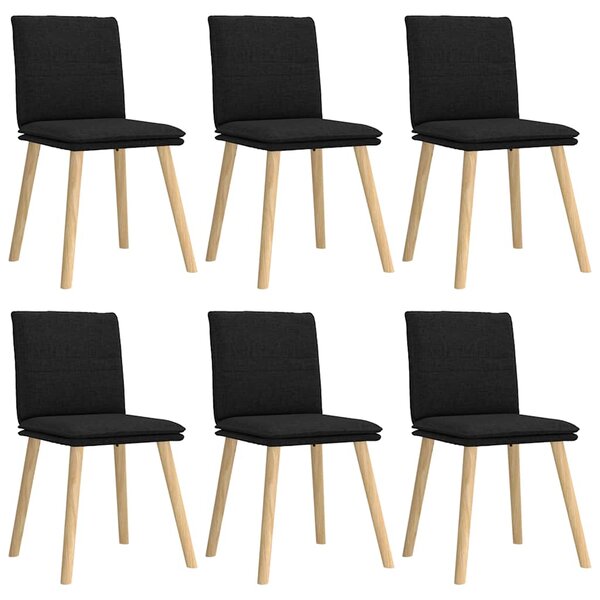 Jídelní židle 6 ks černé textil 3315627