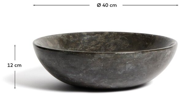 Šedé kamenné kulaté umyvadlo ø 40 cm Darnen – Kave Home