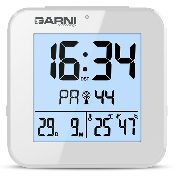 GARNI technology Digitální budík s měřením vnitřní teploty a rel. vlhkosti GARNI 138W