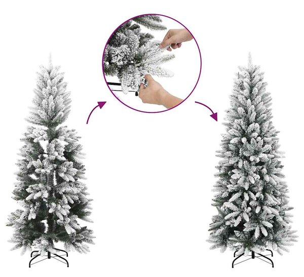 Umělý vánoční stromek se 150 LED a sněhem 120 cm 3315768