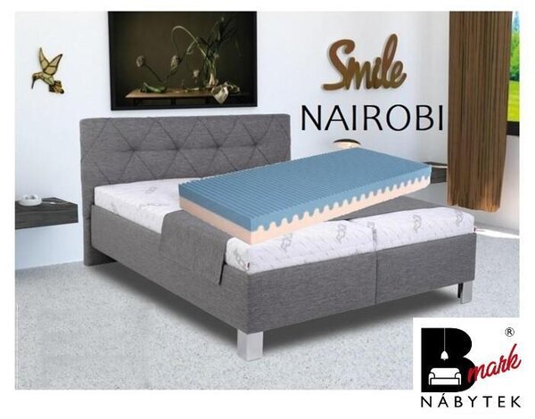 Čalouněná postel NAIROBI 160, 180 cm - matrace MADONA