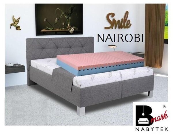 Čalouněná postel NAIROBI 160, 180 cm - matrace ROYAL MAX
