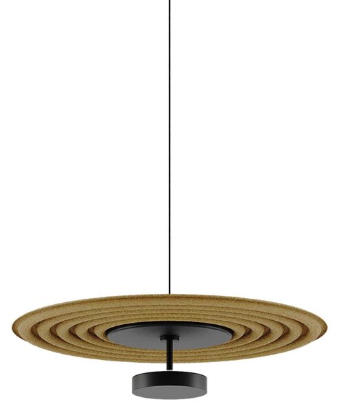Aromas Tico LED závěsné akustické svítidlo 500mmČerná matnáPřímý