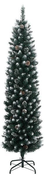 Umělý úzký vánoční stromek s 300 LED 210 cm 3315781