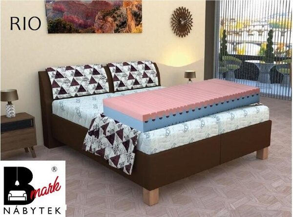 Postel čalouněná RIO 160, 180 | Pohoda - matrace ROYAL MAX