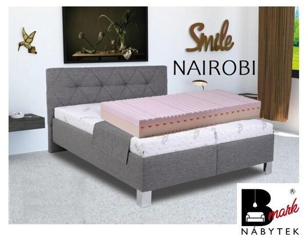 Čalouněná postel NAIROBI 160, 180 cm - matrace ROYAL
