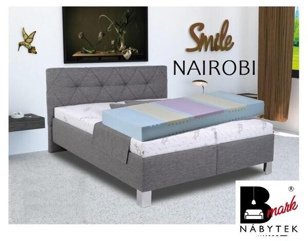 Čalouněná postel NAIROBI 160, 180 cm - matrace MONA VISCO