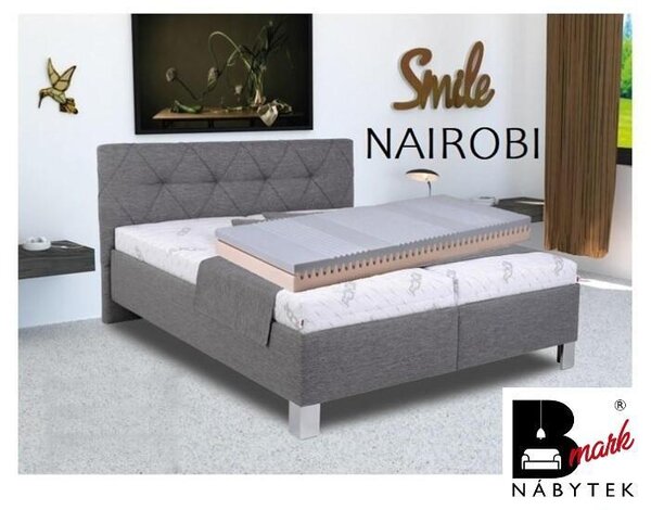 Čalouněná postel NAIROBI 160, 180 cm - matrace STAR