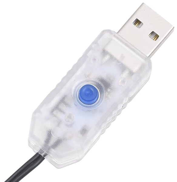 Umělý úzký vánoční stromek s 300 LED 210 cm 3315781