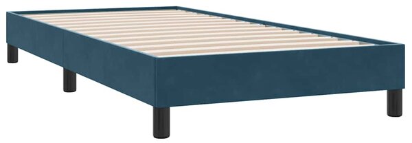 Postel Box Spring bez matrace tmavě modrá 80x210 cm samet 3315805