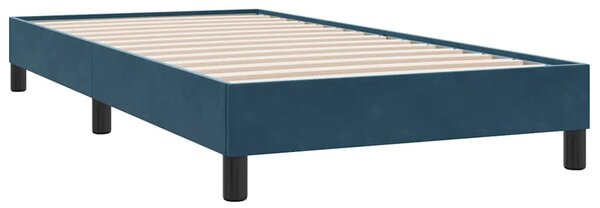 Postel Box Spring bez matrace tmavě modrá 80x210 cm samet 3315805