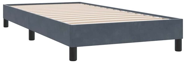 Postel Box Spring bez matrace tmavě šedá 100x210 cm samet 3315814