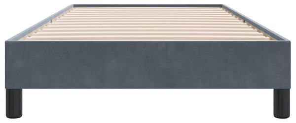 Postel Box Spring bez matrace tmavě šedá 80x210 cm samet 3315802