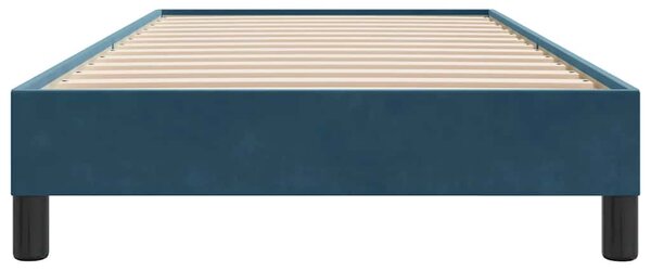 Postel Box Spring bez matrace tmavě modrá 80x210 cm samet 3315805