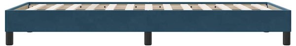 Postel Box Spring bez matrace tmavě modrá 80x210 cm samet 3315805