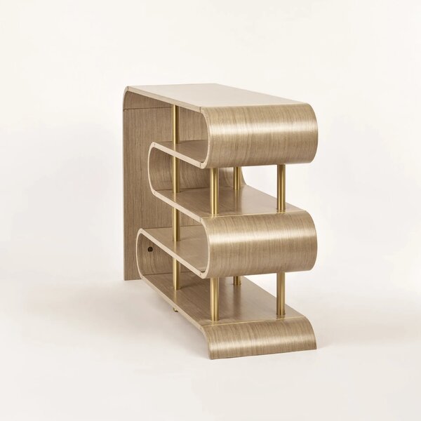 LivinHill Designový konzolový stolek Stilig ST962 122 cm béžový/zlatý