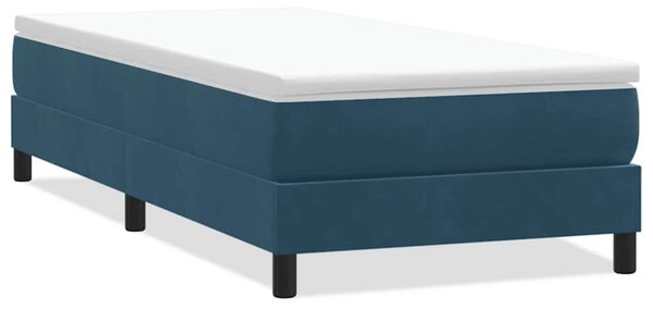 Postel Box Spring bez matrace tmavě modrá 80x210 cm samet 3315805