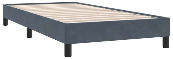 Postel Box Spring bez matrace tmavě šedá 100x210 cm samet 3315814