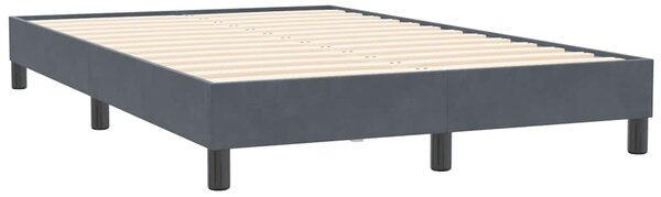 Postel Box Spring bez matrace tmavě šedá 120x210 cm samet 3315820