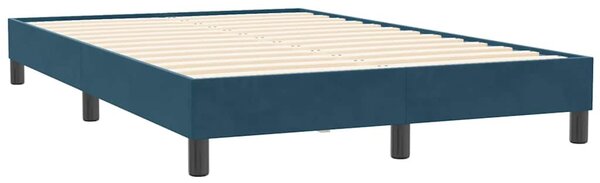 Postel Box Spring bez matrace tmavě modrá 120x210 cm samet 3315823