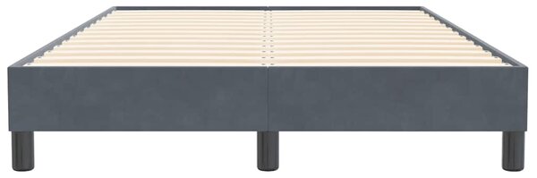 Postel Box Spring bez matrace tmavě šedá 120x210 cm samet 3315820