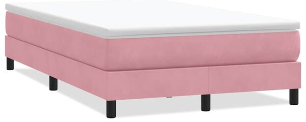 Postel Box Spring bez matrace růžová 120x210 cm samet 3315824