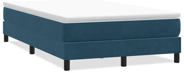 Postel Box Spring bez matrace tmavě modrá 120x210 cm samet 3315823