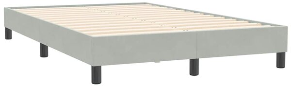 Postel Box Spring bez matrace světle šedá 120x210 cm samet 3315819