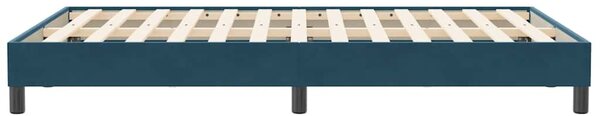 Postel Box Spring bez matrace tmavě modrá 120x210 cm samet 3315823