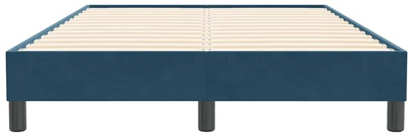 Postel Box Spring bez matrace tmavě modrá 120x210 cm samet 3315823