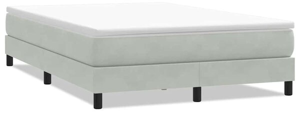 Postel Box Spring bez matrace světle šedá 140x210 cm samet 3315825