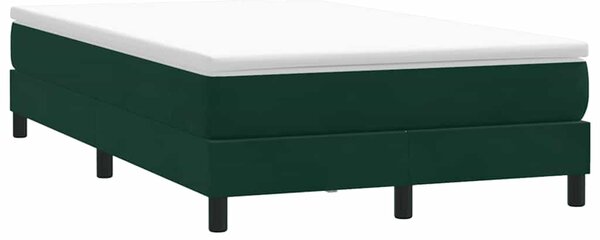 Postel Box Spring bez matrace tmavě zelená 120x210 cm samet 3315822