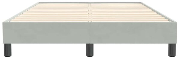 Postel Box Spring bez matrace světle šedá 120x210 cm samet 3315819