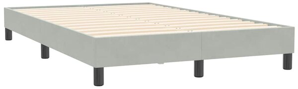 Postel Box Spring bez matrace světle šedá 120x210 cm samet 3315819