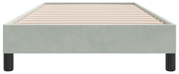 Postel Box Spring bez matrace světle šedá 100x210 cm samet 3315813