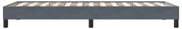 Postel Box Spring bez matrace tmavě šedá 100x210 cm samet 3315814