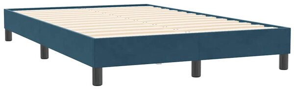 Postel Box Spring bez matrace tmavě modrá 120x210 cm samet 3315823